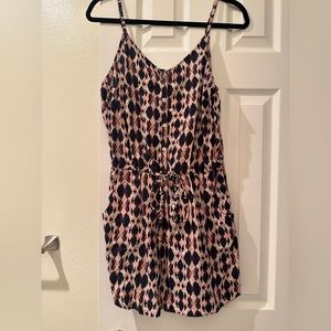 Romper with red stripes and navy details